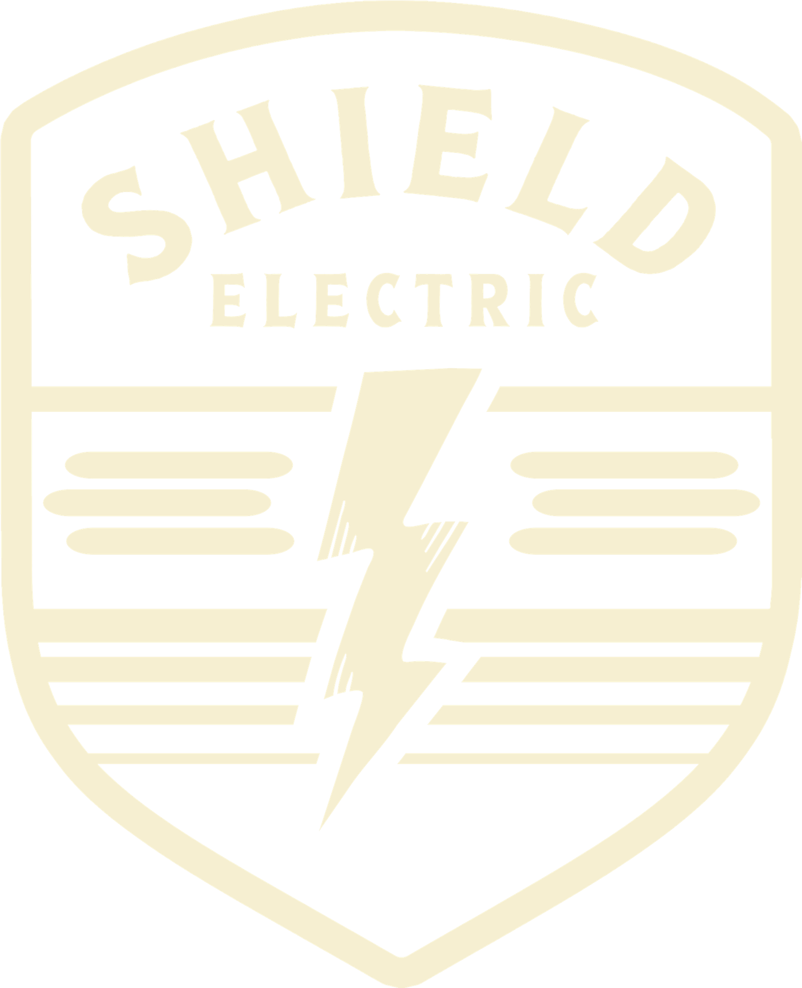 Shield Electric Logo in Cream